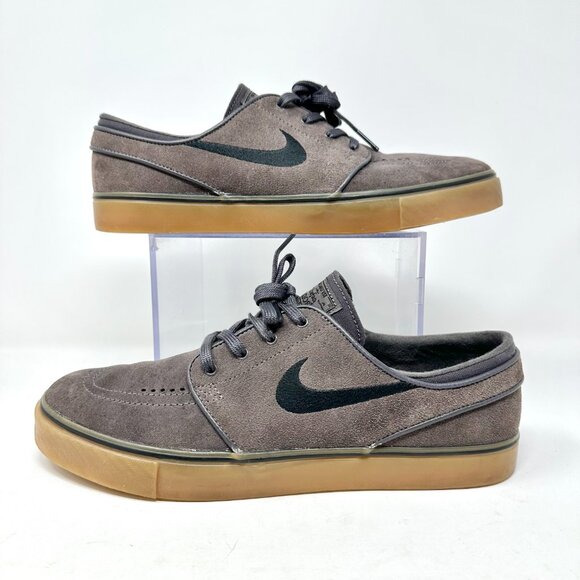 NIKE SB Zoom Stefan Janoski Shoe Men Size 10 Gray Suede Gum Sole 333824-018 - Picture 2 of 10
